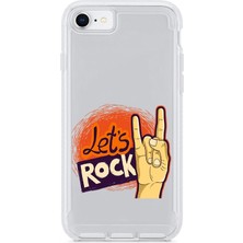 Zeyno Apple Iphone 8 Uyumlu Let's Rock  Desenli Silikon Kılıf