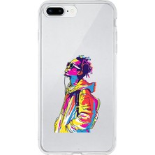 Zeyno Apple Iphone 7 Plus Uyumlu Renkli Dj  Desenli Silikon Kılıf
