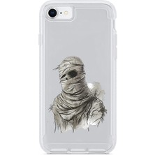 Zeyno Apple Iphone 8 Uyumlu Mumya Figürü  Desenli Silikon Kılıf
