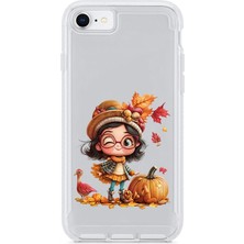 Zeyno Apple Iphone 8 Uyumlu Sonbahar Kız  Desenli Silikon Kılıf