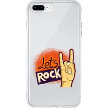 Zeyno Apple Iphone 7 Plus Uyumlu Let's Rock  Desenli Silikon Kılıf