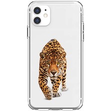 Zeyno Apple Iphone 11 Uyumlu Yırtıcı Leopar  Desenli Silikon Kılıf