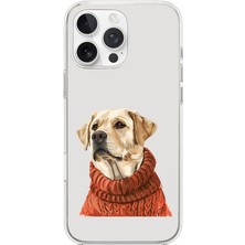 Zeyno Apple Iphone 12 Pro Uyumlu Yün Kazaklı Köpek  Desenli Silikon Kılıf