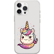 Zeyno Apple Iphone 13 Pro Uyumlu Sevimli Unicorn  Desenli Silikon Kılıf