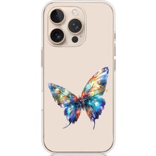 Zeyno Apple Iphone 11 Pro Max Uyumlu Parlak Kelebek  Desenli Silikon Kılıf
