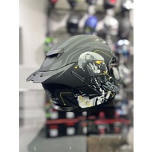 Scoyco 871 Cyber Gümüş Vizörlü Kapalı Kask