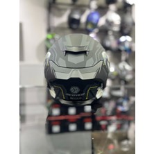 Scoyco 871 Cyber Gümüş Vizörlü Kapalı Kask