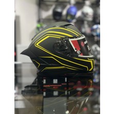 871 Flash Sarı Siyah Kapalı Kask