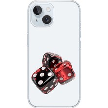 Zeyno Apple Iphone 13 Uyumlu Siyah Şans Zarları  Desenli Silikon Kılıf