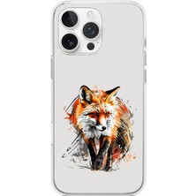 Zeyno Apple Iphone 12 Pro Uyumlu Tilki Bakışı  Desenli Silikon Kılıf