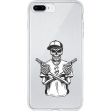 Zeyno Apple Iphone 8 Plus Uyumlu Iskelet Silah  Desenli Silikon Kılıf