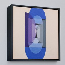 Alaz Trade Çerçeveli Blue Gray Violet Wheel TABLO-8315