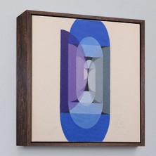 Alaz Trade Çerçeveli Blue Gray Violet Wheel TABLO-8315