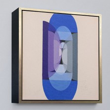 Alaz Trade Çerçeveli Blue Gray Violet Wheel TABLO-8315