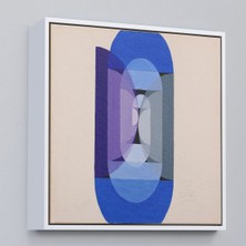Alaz Trade Çerçeveli Blue Gray Violet Wheel TABLO-8315