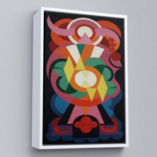Alaz Trade Çerçeveli Auguste Herbin - Soyut Sanat Kompozisyon TABLOSU-8100