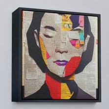 Alaz Trade Çerçeveli Gazete ve Dergilerden Kadın TABLOSU-8364