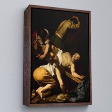 Alaz Trade Çerçeveli Caravaggio - Aziz Petrus'un Çarmıha Gerilmesi Tablosu - Crucifixion Of Saint PETER-8106