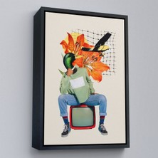 Alaz Trade Çerçeveli Ördek Kafalı Insan Pop Art TABLO-8017