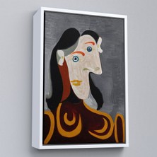 Alaz Trade Çerçeveli Pablo Picasso - Kahverengi Elbiseli Kadının Büst TABLOSU-8086