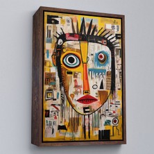 Alaz Trade Çerçeveli Sürreal Insan Yüzü TABLOSU-8001