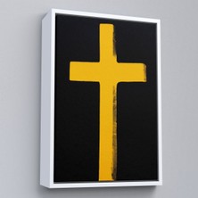 Alaz Trade Çerçeveli Sarı Haç Tablosu - CROSS-8105