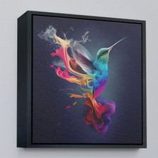 Alaz Trade Çerçeveli Renkli Sinek Kuşu TABLOSU-8329