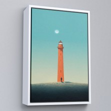 Alaz Trade Çerçeveli Deniz Fenerini Izleyen Yalnız Adam TABLO-7537