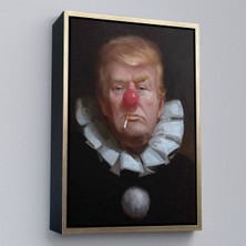 Alaz Trade Çerçeveli Palyaço Donald Trump TABLO-7849
