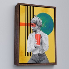Alaz Trade Çerçeveli Pop Art Soyut Kadın TABLOSU-7875
