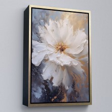 Alaz Trade Çerçeveli Beyaz Çiçek TABLOSU-7597