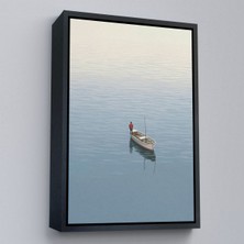 Alaz Trade Çerçeveli Göldeki Yalnız Adam TABLO-7510