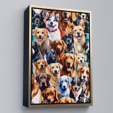 Alaz Trade Çerçeveli Sevimli Köpekler TABLOSU-7920