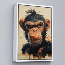 Alaz Trade Çerçeveli Sinirli Maymun TABLOSU-7897