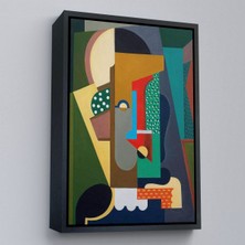 Alaz Trade Çerçeveli Auguste Herbin - Kübist Kompozisyon TABLO-8097