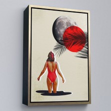 Alaz Trade Çerçeveli Mayolu Kadın Pop Art TABLOSU-7874