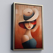 Alaz Trade Çerçeveli Vintage Güzel Kadın TABLOSU-7511