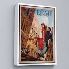 Alaz Trade Çerçeveli Roma Sokaklarındaki Aşıklar TABLO-7805