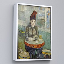 Alaz Trade Çerçeveli Vincent Van Gogh - Kafede - Le Tambourin'deki Agostina Segatori TABLO-7458