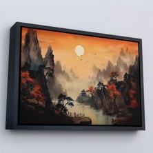 Alaz Trade Çerçeveli Çin Dağ Manzarası TABLOSU-7259