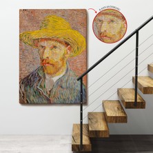 Alaz Trade Vincent Van Gogh - Hasır Şapkalı Otoportre TABLOSU-7449