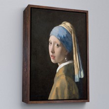 Alaz Trade Çerçeveli Johannes Vermeer - Inci Küpeli Kız Tablosu - Girl With A Pearl EARRING-7309