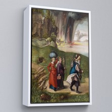 Alaz Trade Çerçeveli Albrecht Dürer - Lüt ve Kızları Tablosu - Lot And His DAUGHTERS-7355
