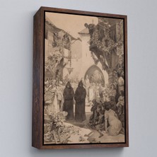 Alaz Trade Çerçeveli Alphonse Mucha - Imparator Lothair ve Masum Papa TABLO-7342