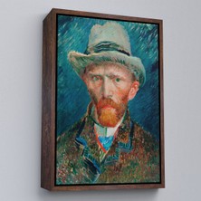 Alaz Trade Çerçeveli Vincent Van Gogh - Hasır Şapkalı Otoportre TABLOSU-7452