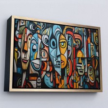 Alaz Trade Çerçeveli Kübizm Grafiti TABLOSU-7227