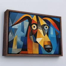Alaz Trade Çerçeveli Pablo Picasso Tarzında Soyut Köpek TABLOSU-7212