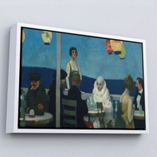 Alaz Trade Çerçeveli Edward Hopper - Mavi Gece TABLO-7131