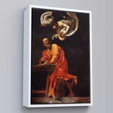 Alaz Trade Çerçeveli Caravaggio - Aziz Matta ve Melek Tablosu - Saint Matthew And The ANGEL-7388