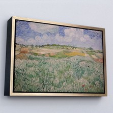 Alaz Trade Çerçeveli Vincent Van Gogh - Auvers Yakınlarındaki Ova Tablosu - Plain Near AUVERS-7162
